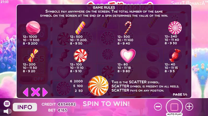Sweet Bonanza free spins